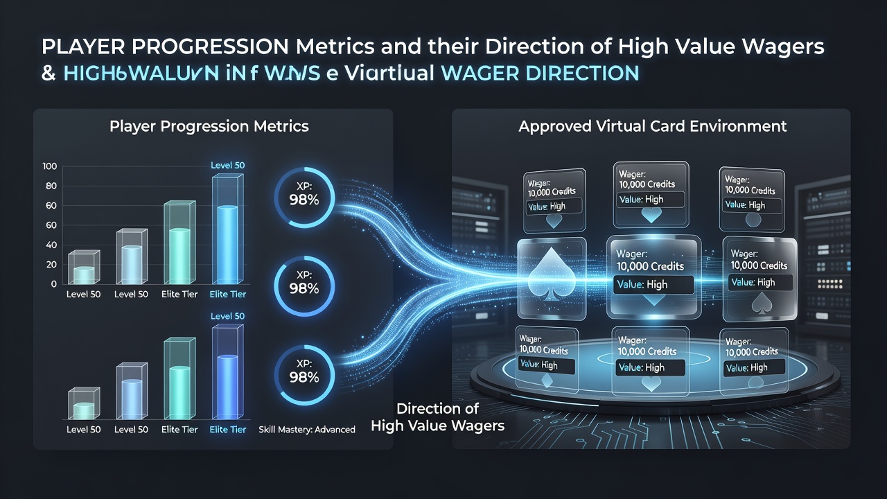 Dashboard showing player progression metrics and tier levels in a virtual card gaming interface