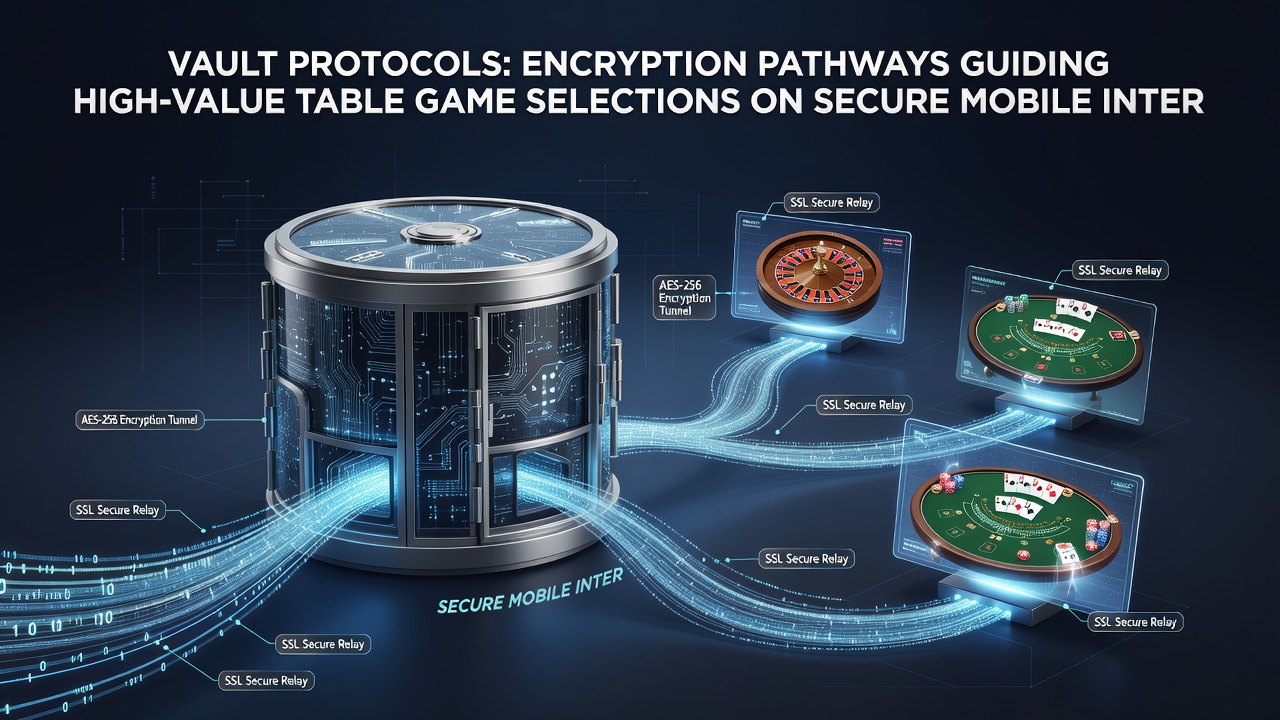 Detailed view of encryption pathway routing for high-value table games on mobile casino platforms